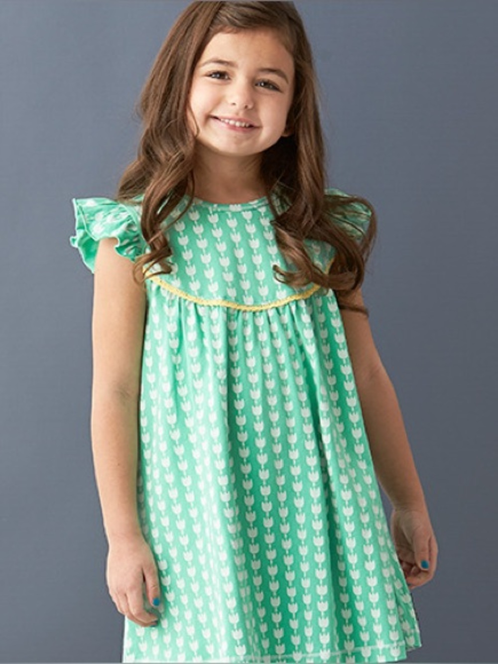 Matilda Jane Mint Dress with White Heart Motif and Gold Trim